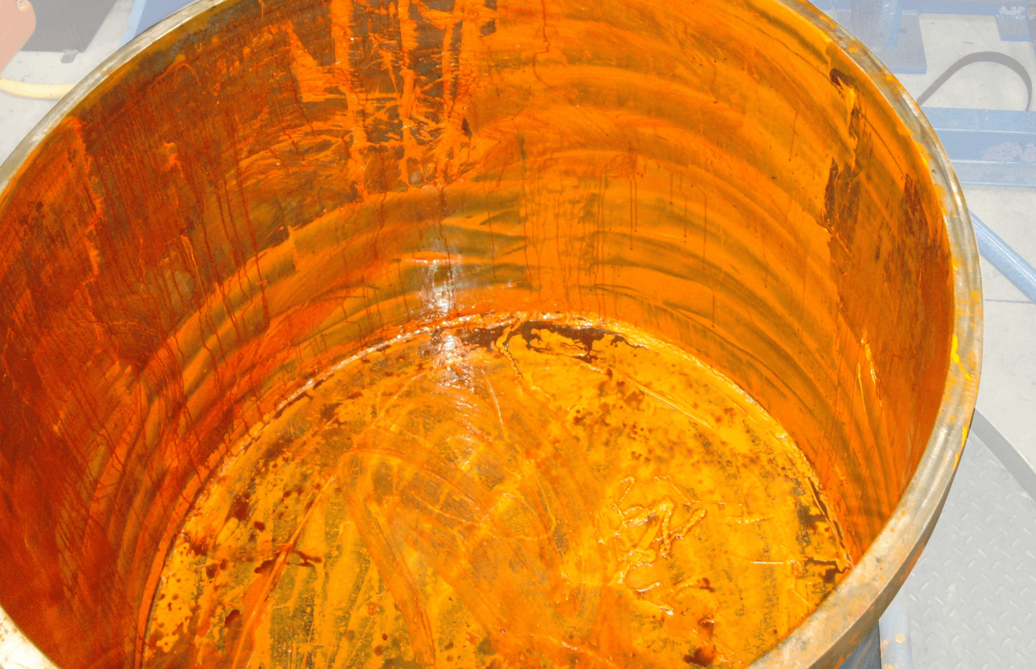dirty paint pot ready for being cleaned